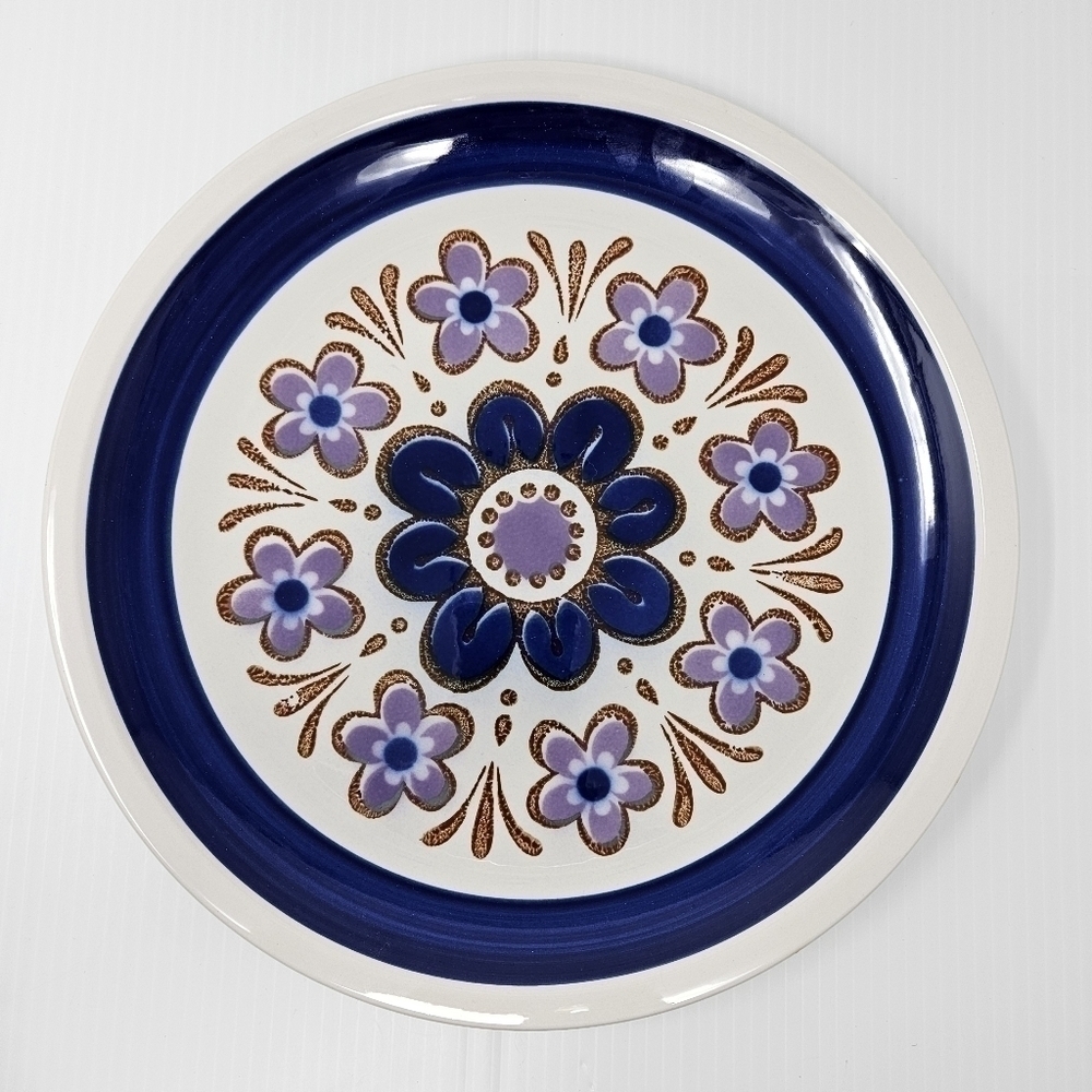 Mikasa Nightfall Chop Plate 12" Cera Stone D1551 Vintage Round Platter (flaw)